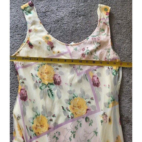 ASOS Design Women's Chiffon Scoop Neck Midi Slip Floral Print Dress Size 10 - Picture 9 of 9